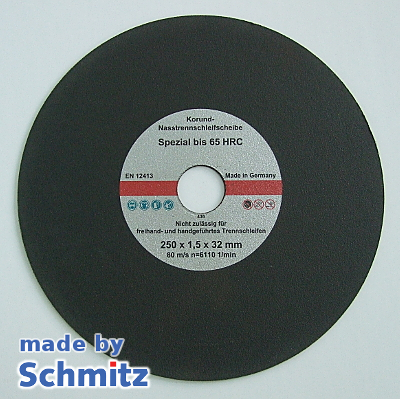Nasstrennschleifscheiben Ø250x1,5x32 mm Spezial bis 65 HRC